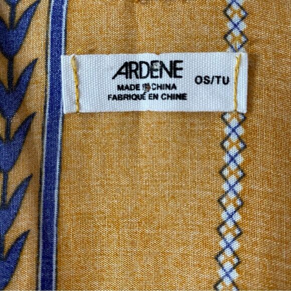 Ardene Bohemian Geometric Print Kimono Tassel Fringe Orange One Size - Picture 6 of 7